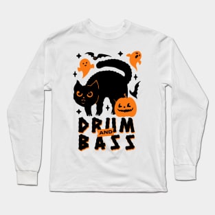 DRUM AND BASS  - Halloween Steez (black/orange) Long Sleeve T-Shirt